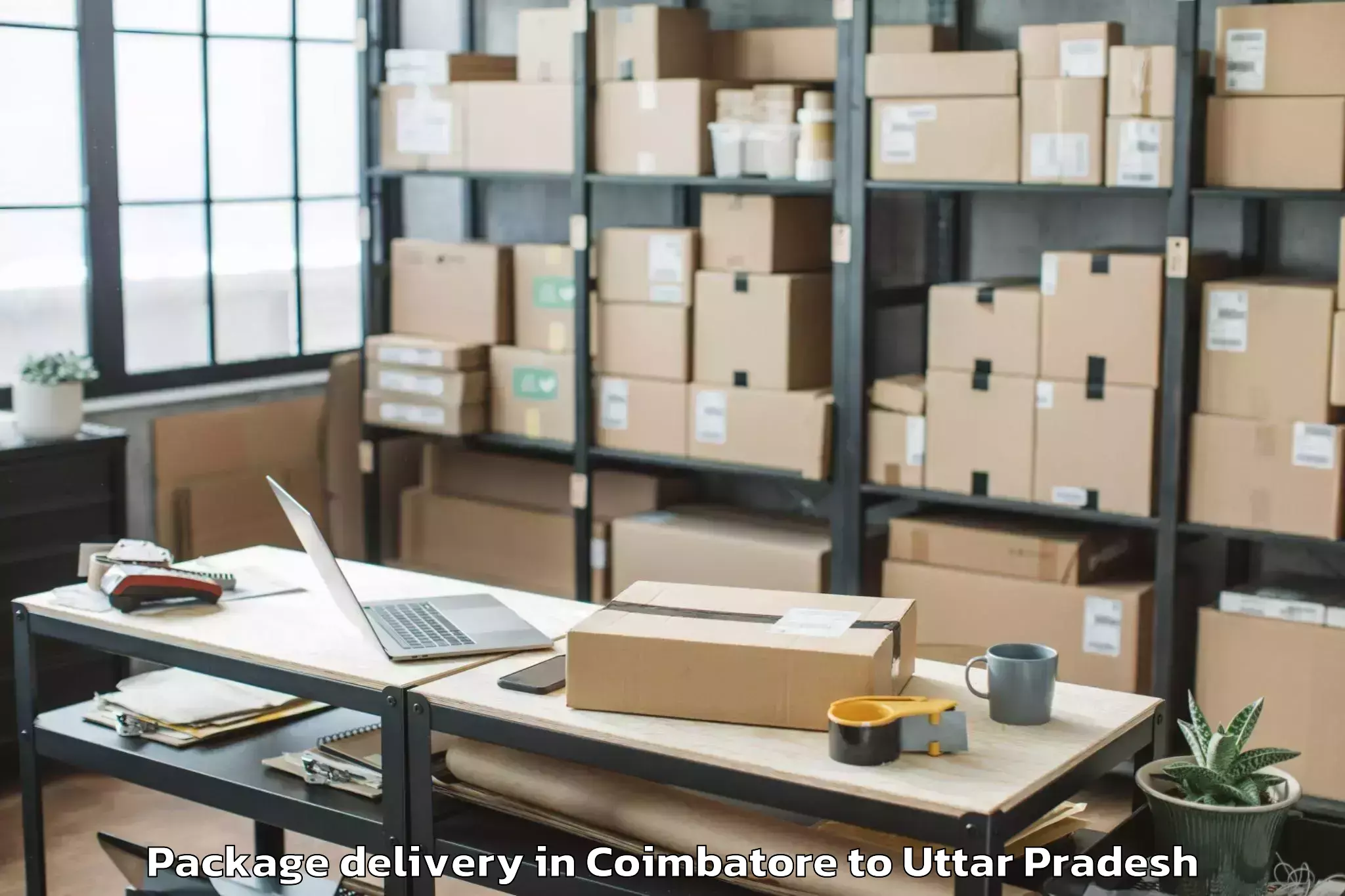 Easy Coimbatore to Jhusi Package Delivery Booking